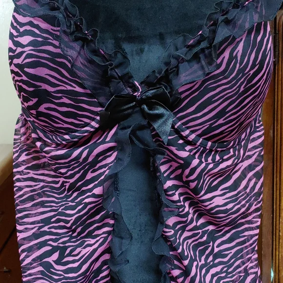Indulgence Animal Print Bra Top Nightie 2X/40 NWOT - Picture 3 of 14